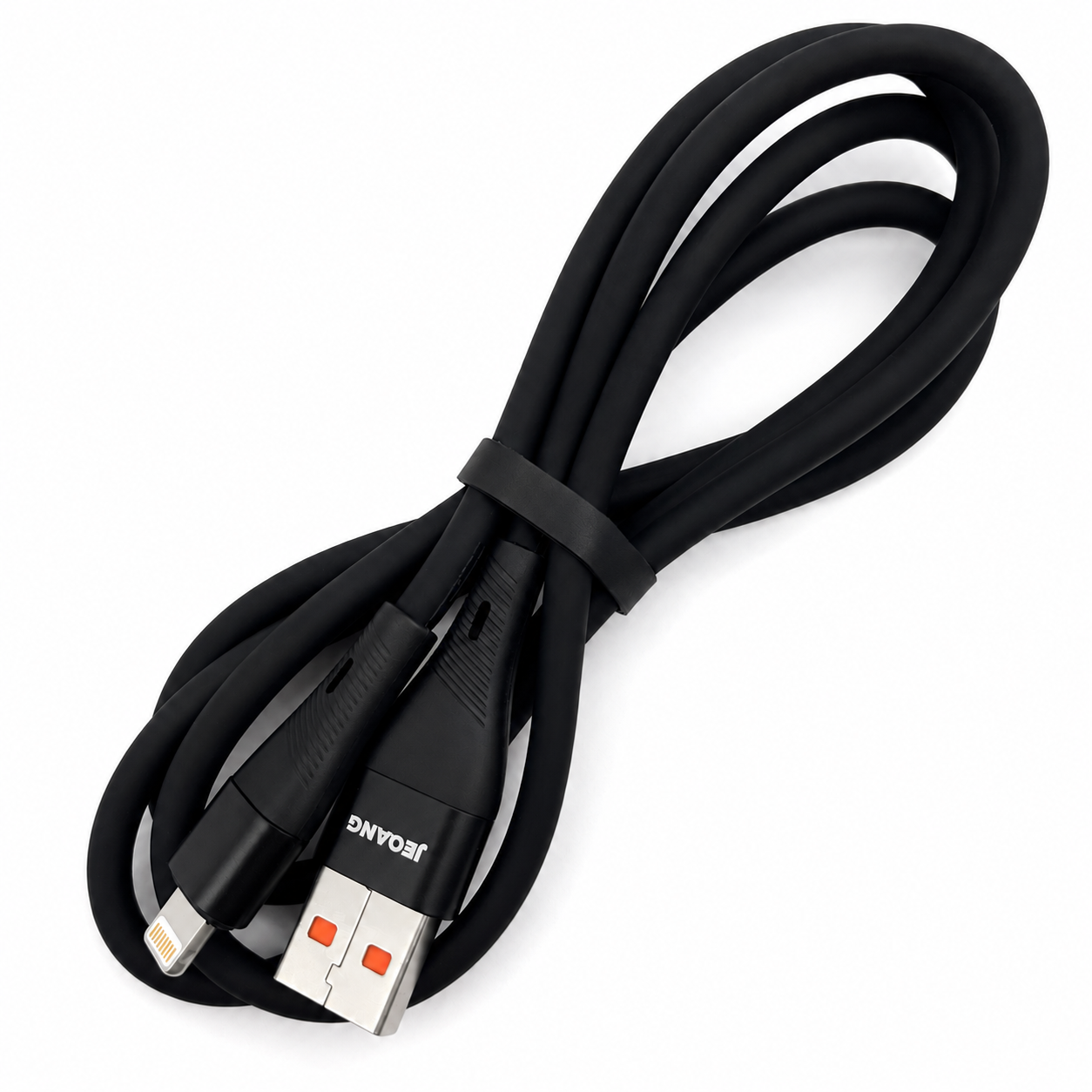 Cable USB-A a Lightning de Silicona para iPhone 1 m Negro